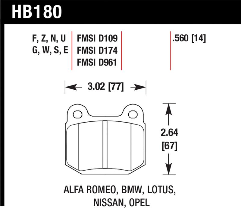 Subaru WRX STI Brake Pads - Rear - Hawk Performance - HPS Street - `04-`09